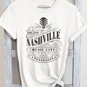 Nashville Music City Graphic Tee, Country Music Festival Shirt